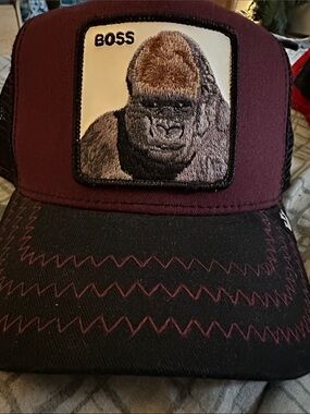 Assorted Animal Patch Trucker Hats - Red, Black, Navy, Burgundy